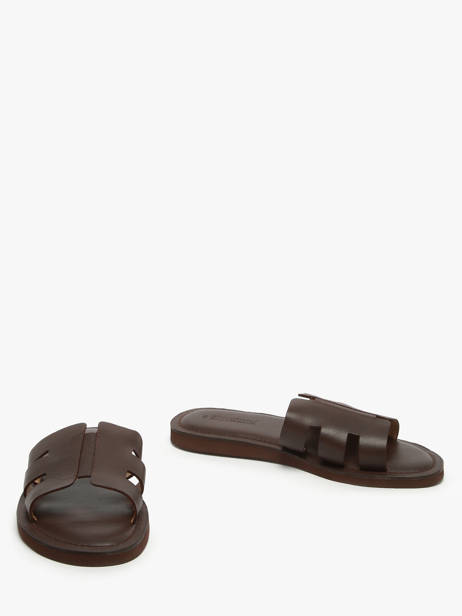 Mules Emia En Cuir Les tropeziennes Marron men EMIA vue secondaire 2