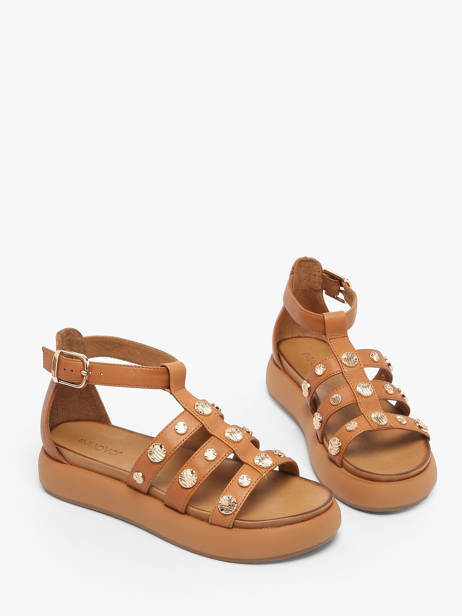 Sandales En Cuir Inuovo Vert women A96039 vue secondaire 1