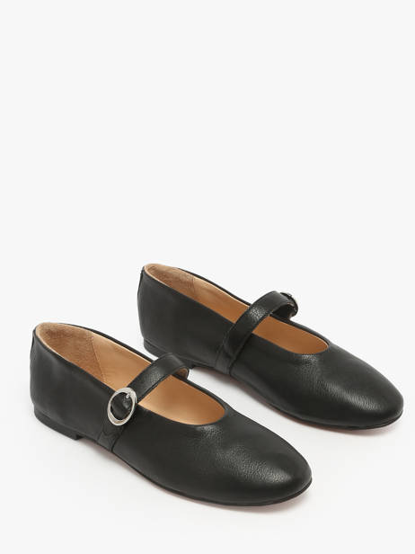 Ballerines Avec Brides En Cuir Inuovo Noir women C11003 vue secondaire 2