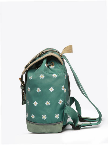 Sac à Dos 1 Compartiment Cameleon Vert vintage fantasy SD25 vue secondaire 2