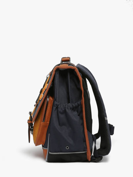 Satchel For Kids 2 Compartments Cameleon Blue vintage urban CA38 other view 2