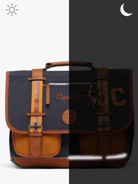 Satchel For Kids 2 Compartments Cameleon Blue vintage urban CA38 other view 8