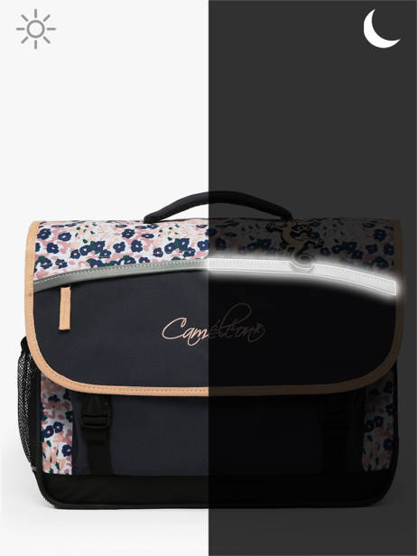 Satchel For Kids 3 Compartments Cameleon Blue actual CA41 other view 7