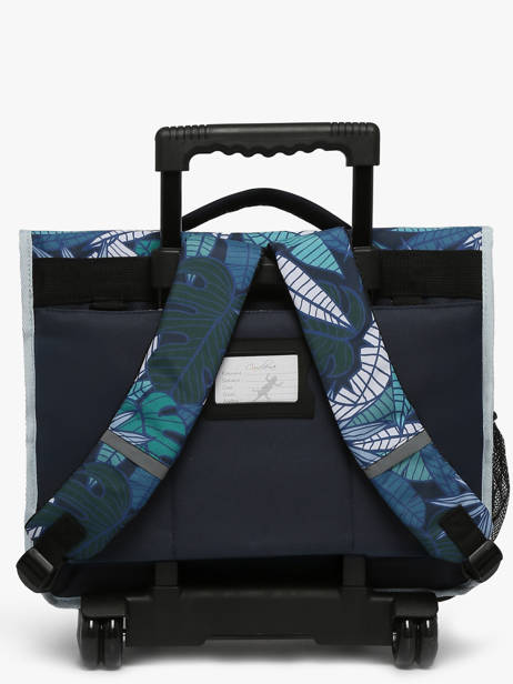 Wheeled Schoolbag For Kids 3 Compartments Cameleon Blue actual CR41 other view 4