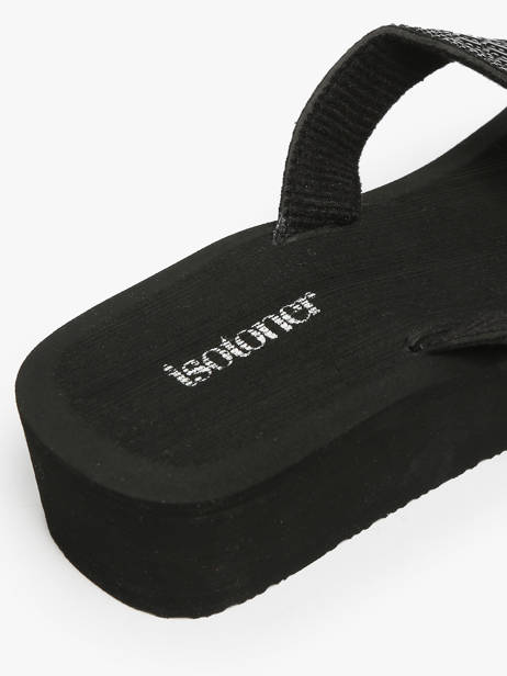 Heeled Flip Flops Isotoner Black women 94615 other view 2
