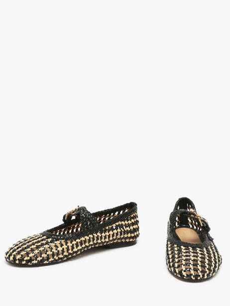 Ballerinas With Straps In Leather Inuovo Black women D47001 other view 2