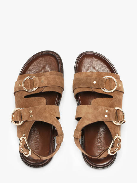 Sandales En Cuir Inuovo Marron women D51011 vue secondaire 3