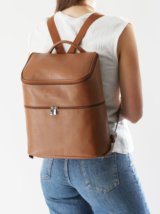 Longchamp Le foulonné Backpack Brown