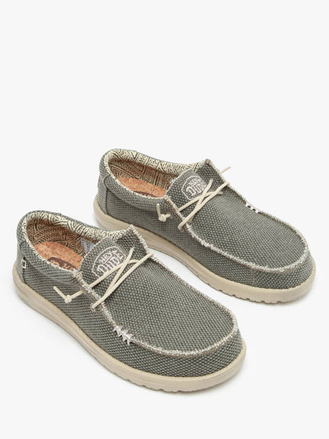 Mocassins Wally Braided Hey dude Vert men 4003 vue secondaire 1