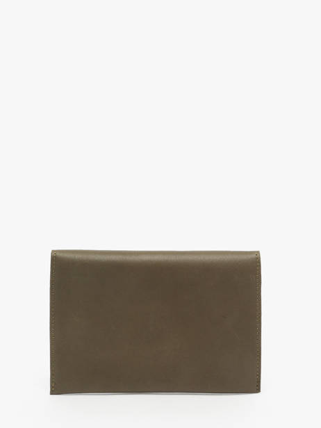 Leather Passport Holder Oil Etrier Green oil EOIL054 other view 2