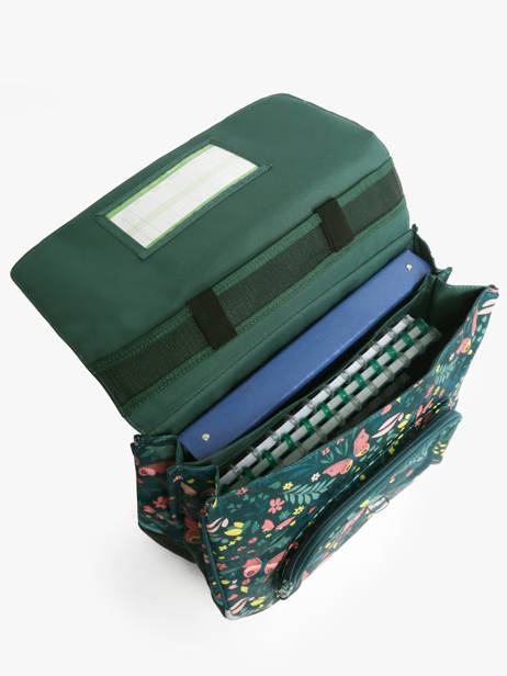 2-compartment Wheeled Satchel Tann's Green les fantaisies f 42266 other view 3