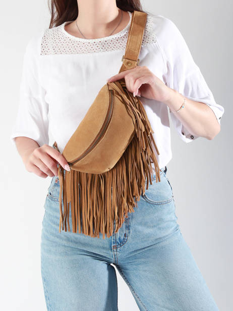 Leather Folk Belt Bag Paul marius Brown folk BANASFOL other view 1