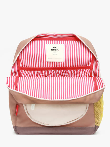 Backpack Hello hossy Brown cool kids S6 other view 3