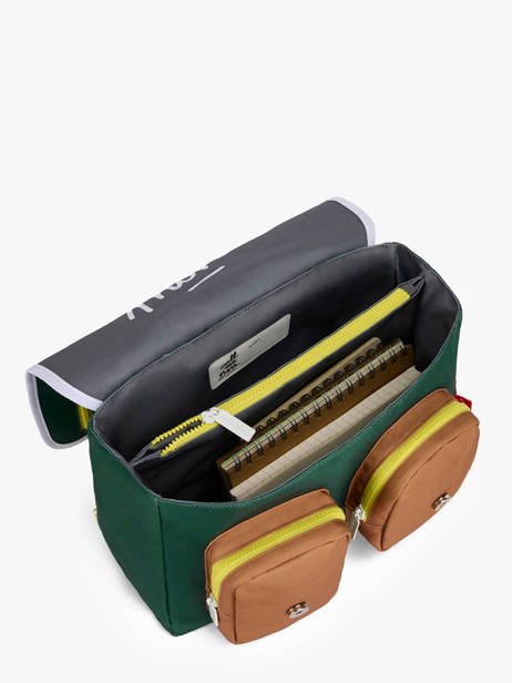 Cartable 1 Compartiment Hello hossy Vert cool kids 7 vue secondaire 3