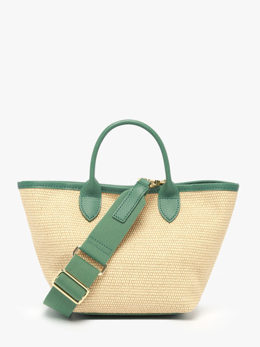 Longchamp Le panier pliage perles Sacs porté travers Vert