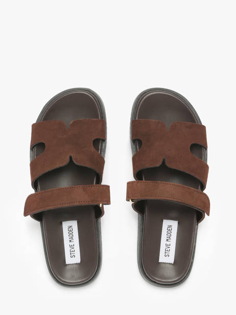 Sandals In Leather Steve madden Brown women 11003504 other view 3