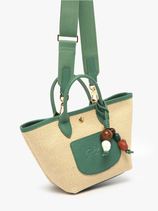 Longchamp Le panier pliage perles Sacs porté travers Vert