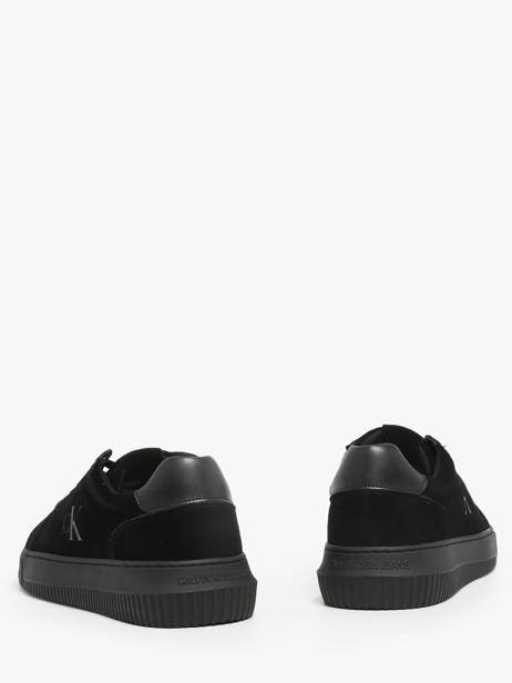 Sneakers In Leather Calvin klein jeans Black men YM01299 other view 3