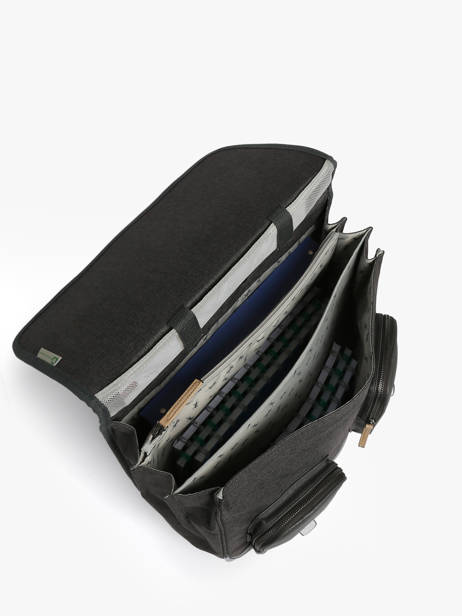 3-compartment Wheeled Satchel Cameleon Gray vintage urban CR41 other view 3