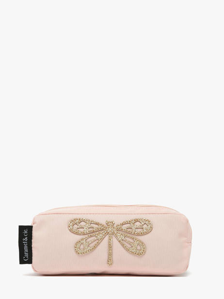 2-compartment Pouch Boheme Caramel et cie Pink boheme FI other view 1