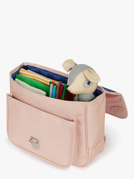 Cartable 1 Compartiment Caramel et cie Rose boheme FI vue secondaire 3