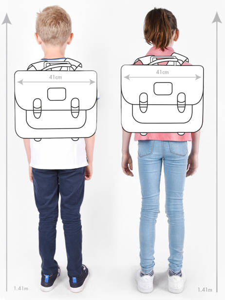 2-compartment Wheeled Satchel Tann's Red les fantaisies g 43124 other view 1