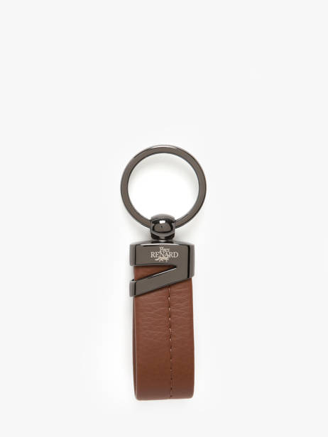 Porte-clefs Cuir Yves renard Marron foulonne 2328