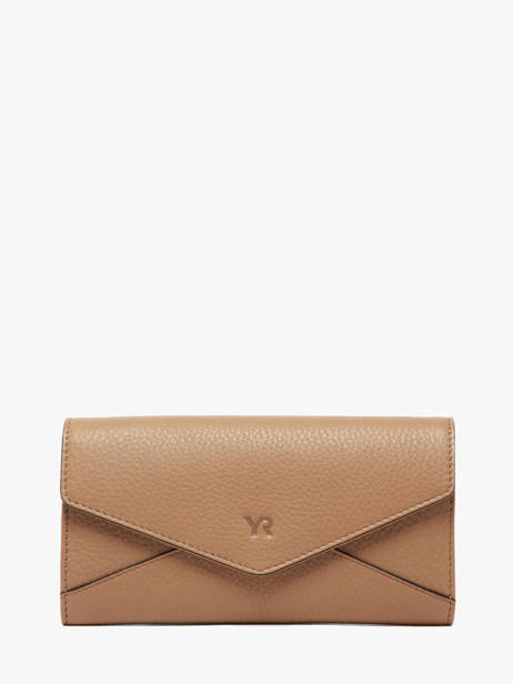 Wallet Leather Yves renard Beige enveloppe 29286