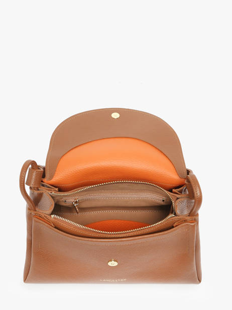 Sac Bandoulière Accordeon Double Cuir Lancaster Marron accordeon double 89 vue secondaire 3