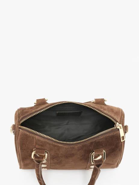 Handbag Velvet Leather Milano Brown velvet VE25066 other view 3