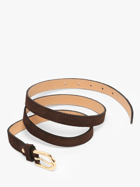 Belt Leather Milano Brown velvet VE25068 other view 2