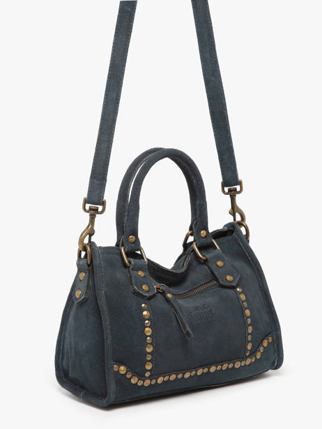 Sac Bandoulière Houston Cuir Basilic pepper Bleu houston BHOU72 vue secondaire 2