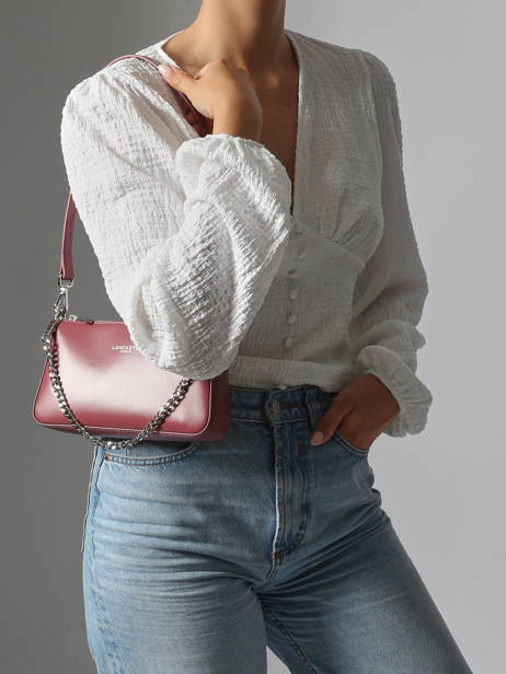 Sac Baguette Suave Cuir Lancaster Rose suave even 14 vue secondaire 1