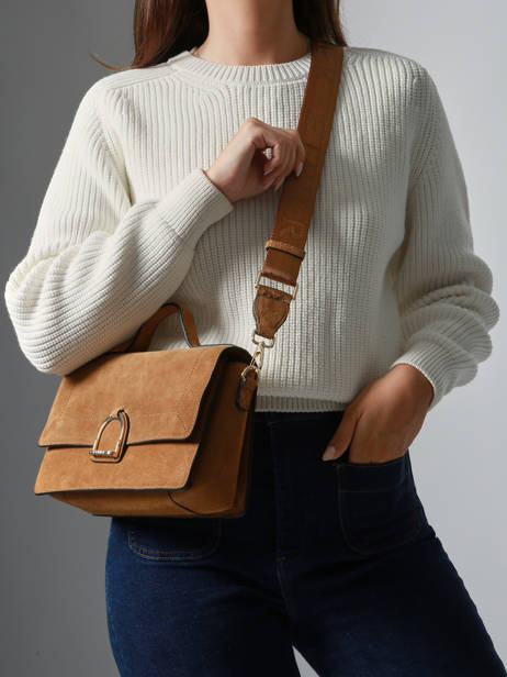 Sac Bandoulière M Altesse Suede Etrier Beige altesse suede EASU048M vue secondaire 1