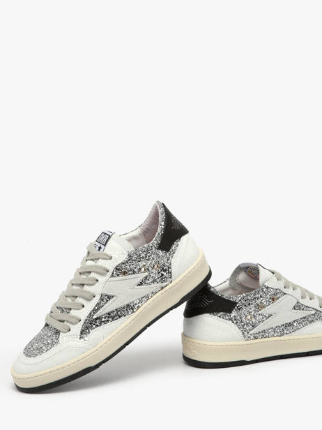 Sneakers Dany In Leather Semerdjian Silver women DANY other view 3