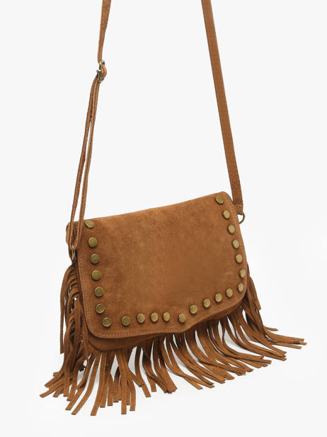 Shoulder Bag Velvet Leather Milano Brown velvet VE241115 other view 2