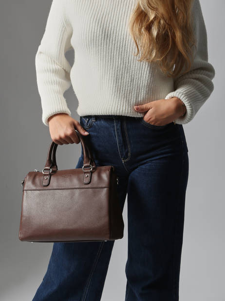 Satchel Confort Leather Hexagona Brown confort 469844 other view 1