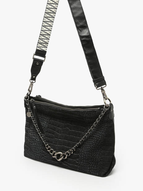 Crossbody Bag Vintage Leather Mila louise Black vintage 3822KRC other view 2