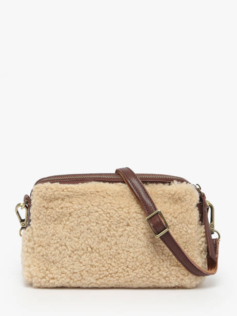 Sac Bandoulière Vintage Cuir Mila louise Beige vintage 23673XTC vue secondaire 3