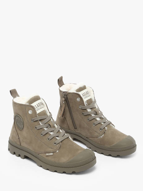 Boots In Leather Palladium Green women 95982281 other view 2