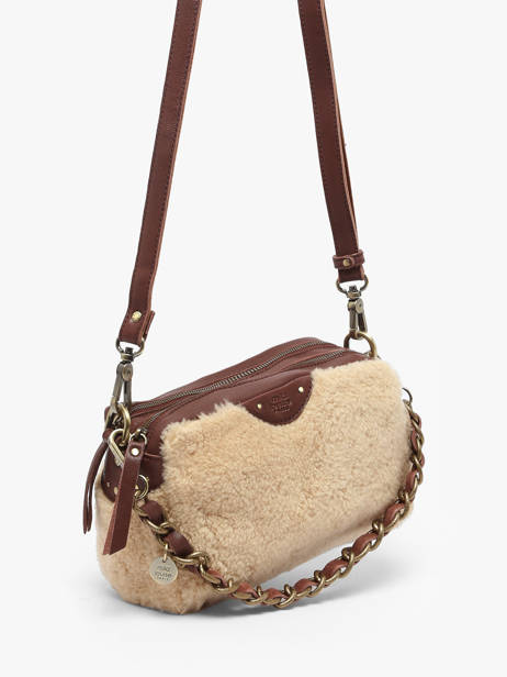 Shoulder Bag Vintage Leather Mila louise Beige vintage 23673TC other view 2