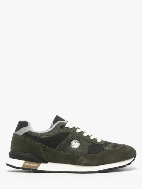 Sneakers In Leather Serge blanco Green men CHA2360P