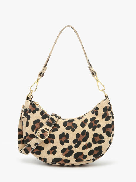 Shoulder Bag Velvet Leopardo Milano Beige velvet leopardo VL25064