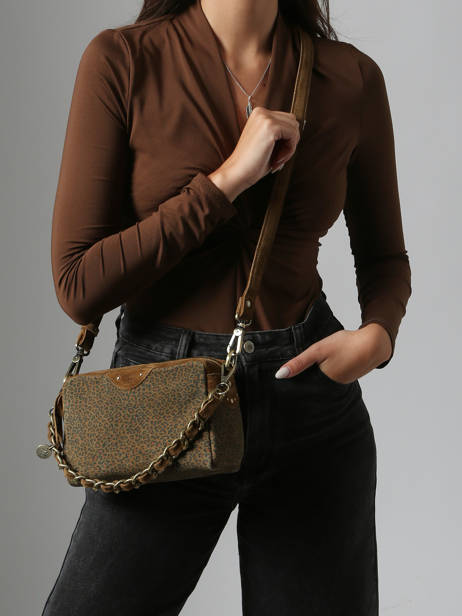 Sac Bandoulière Vintage Cuir Mila louise Marron vintage 23673PA vue secondaire 1