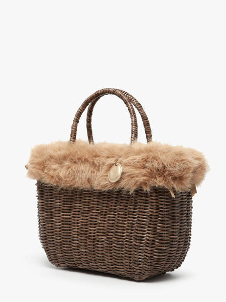 Shopping Bag Doudou Le voyage en panier Brown doudou M other view 2