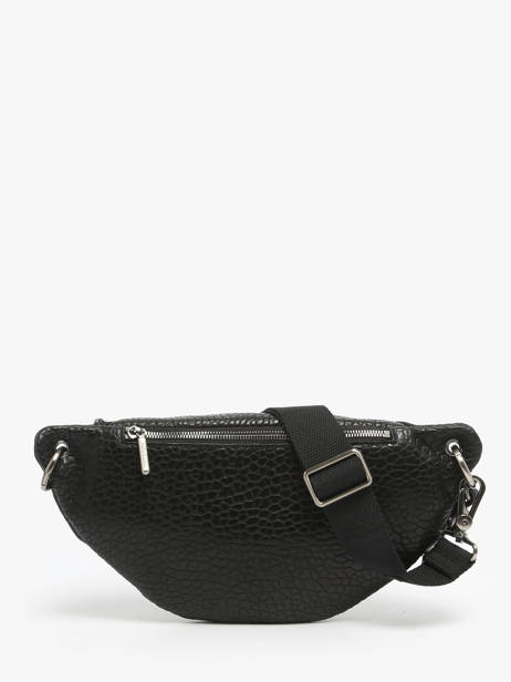 Sac Banane Vintage Cuir Mila louise Noir vintage 23689EX vue secondaire 4