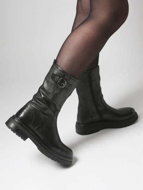 Boots Aiko In Leather Aliwell Black women AIKO other view 1