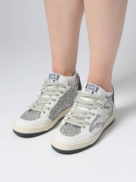 Sneakers Dany In Leather Semerdjian Silver women DANY other view 1