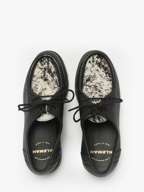 Chaussures Derbies En Cuir Kleman Noir women PADRINIB vue secondaire 3