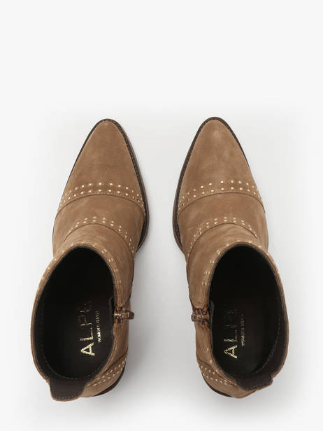 Heeled Boots In Leather Alpe Brown women 54491109 other view 3